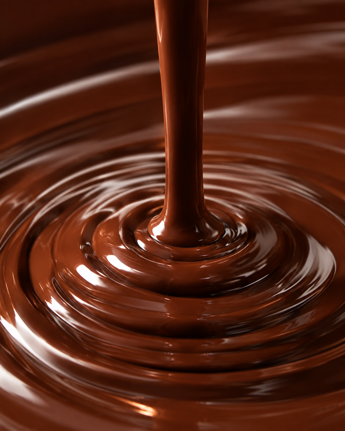 Smooth liquid chocolate