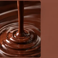 Smooth liquid chocolate