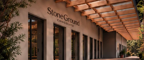 StoneGround Chocolate café exterior at the Alarc building